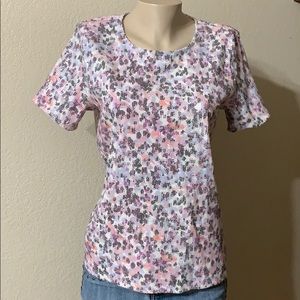 DKNY Top Blouse Sequined Multicolor Sz M NEW NWT